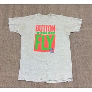 Vintage Levi's 501 Shirt Men Large Grey 1990s Button Your Fly‎